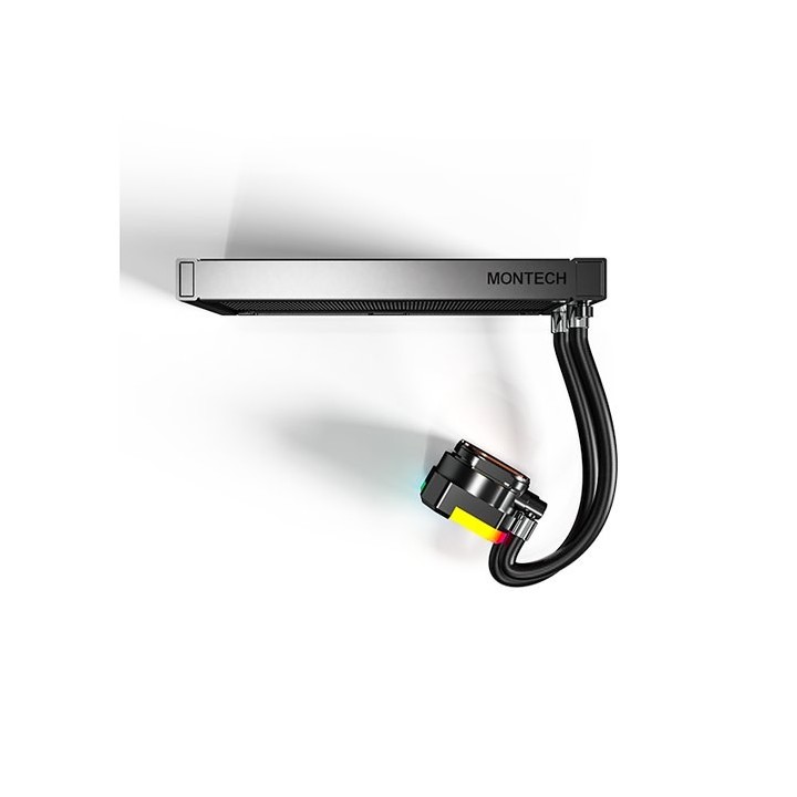 disipador refliquida montech hyperflow 240 black aio cooler 3100rpm argb radiador 27mm