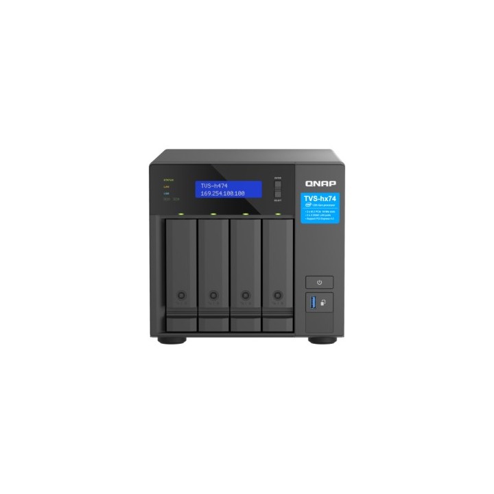 qnap qnap tvs-h474 nas torre ethernet negro g7400