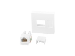 conector keystone lanberg rj45 cat.6a utp pared 45x45 blanco