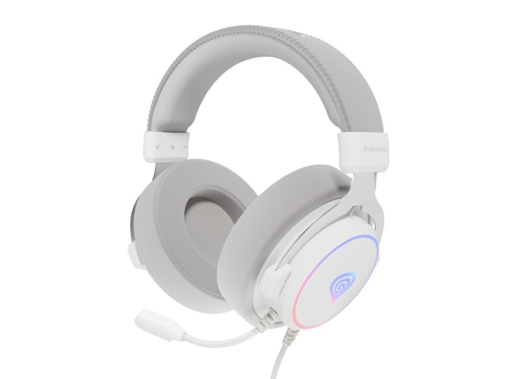 auriculares gaming genesis 7.1 usb neon 764 rgb blanco