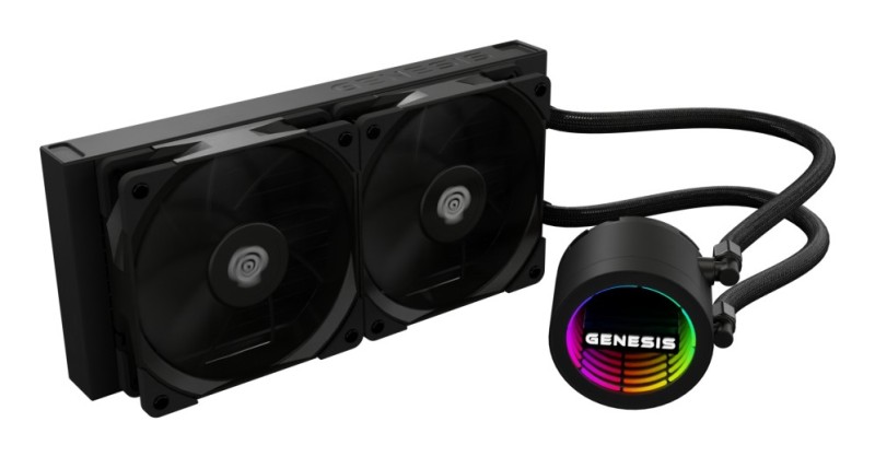 ventilador genesis refrigeracion liquida hydria 240 120mm + pasta termica