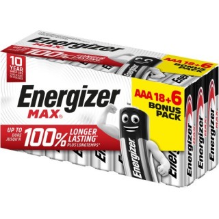 energizer caja 18+6 pilas alkalinas max tipo lr03 (aaa) energizer e303513204