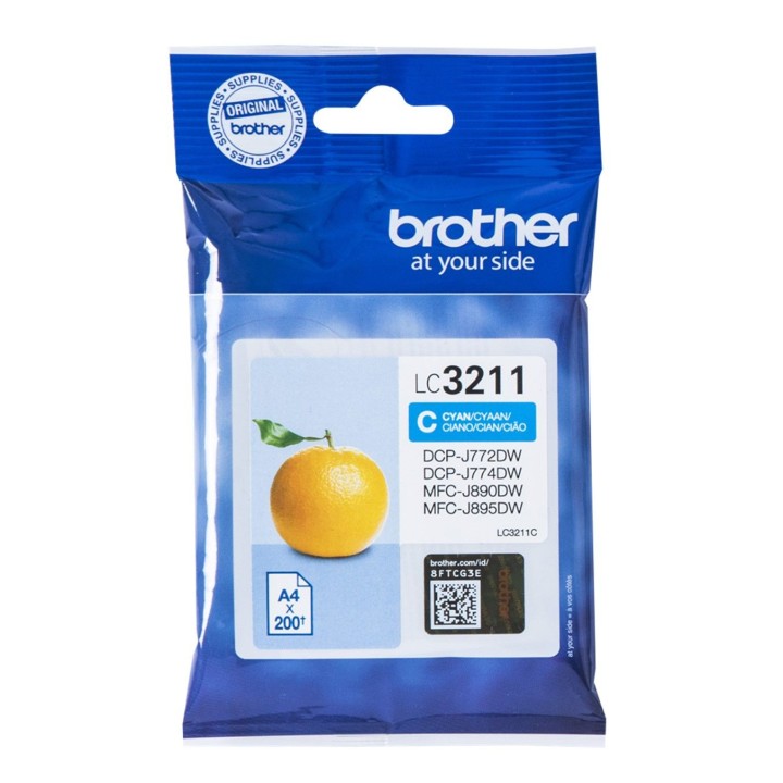 brother cartucho tinta brother lc3211c cian 200 paginas