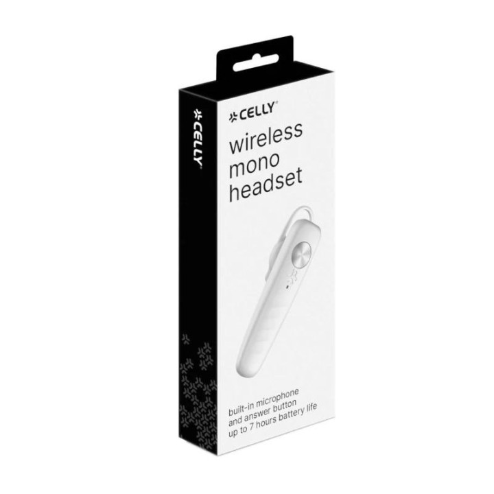 celly auricular mono bluetooth blanco