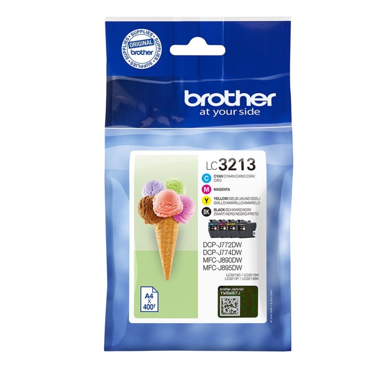 brother pack cartuchos tinta brother lc3213val negro cian magenta amarillo 400 paginas cada uno