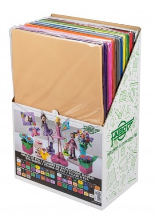 faibo expositor 120 laminas goma eva 40x60 cm. 12 colores surtidos faibo 1655-120