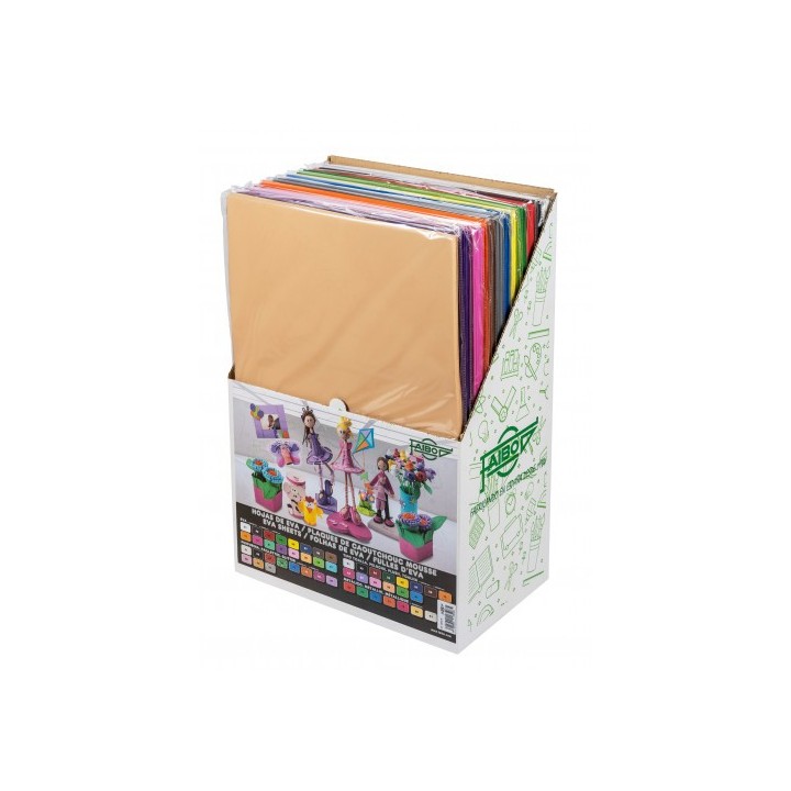 faibo expositor 120 laminas goma eva 40x60 cm. 12 colores surtidos faibo 1655-120