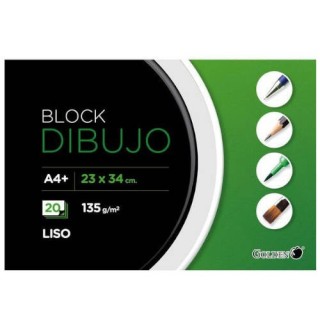 golden cuaderno de dibujo a4+ 135 gr. 20 hojas liso golden 324277  pack: 5 unidades