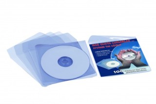 iberplas caja 100 fundas pvc cristal cd/dvd 125x125mm + solapa iberplas 479d100