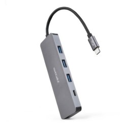 nanocable hub usb-c a 3xusb 3.0/h+1xusb-c/h