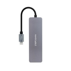 nanocable hub usb-c a 3xusb 3.0/h+1xusb-c/h