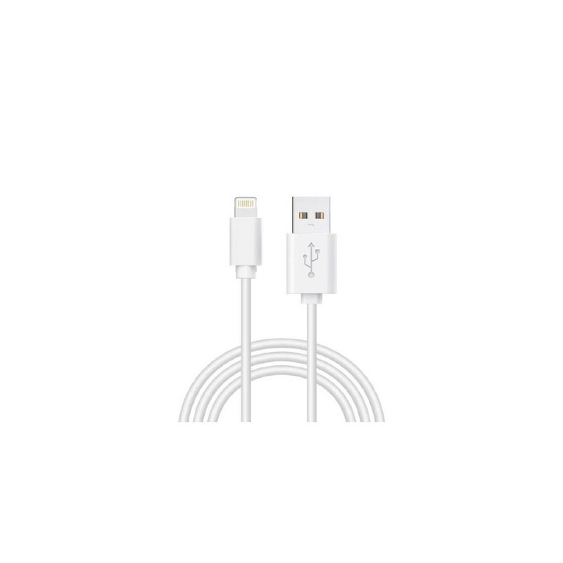 cable cool usb lightning 1.2m white 1.2m blanco compatible para iphone ipad airpods