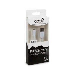 cable cool usb lightning 1.2m white 1.2m blanco compatible para iphone ipad airpods