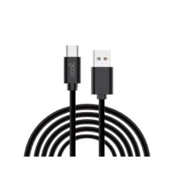 cable cool usb a usb-c 3m black 3m negro universal 2.4 amp