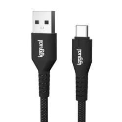 iggual cable usb-a a tipo c 3a 180 cm trenzado