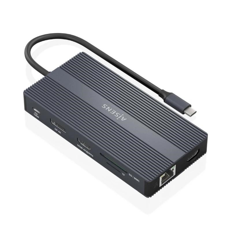 aisens usb-c dock 12 en 1 2xhdmi 1xdp rj45 4xusb