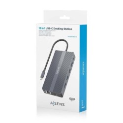 aisens usb-c dock 12 en 1 2xhdmi 1xdp rj45 4xusb