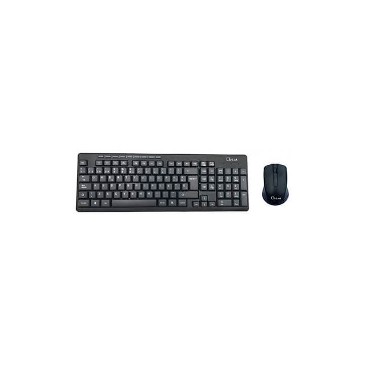 teclado+raton l-link kit wifi ll-kb-555 negro inalambrico 2-aaa 1-receptor 24 ghz usb
