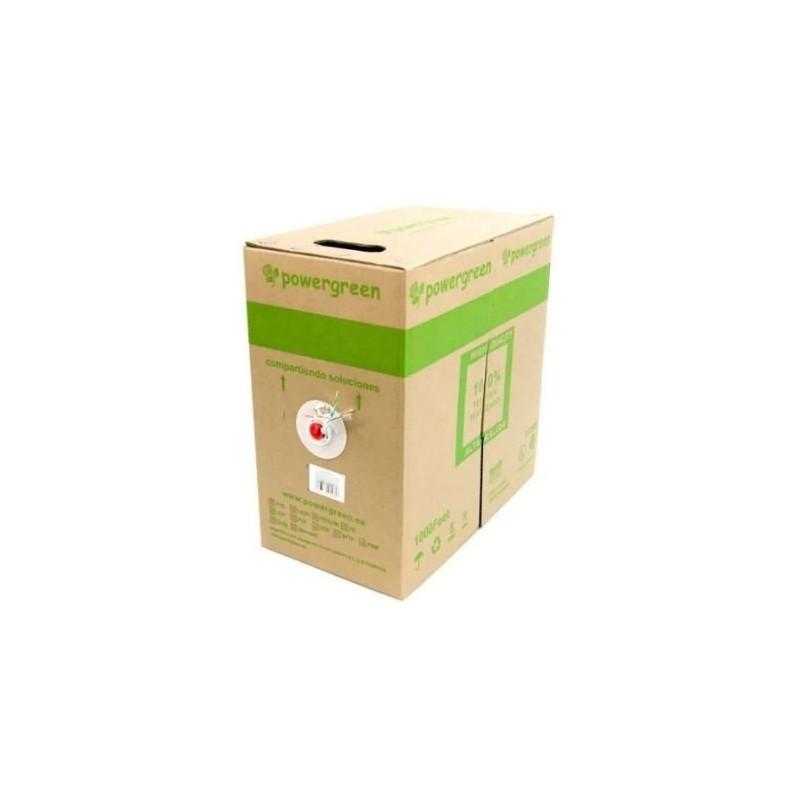 bobina de cable pepegreen cat6 100m exterior 24awg negro cat 6 utp exterior 305m red