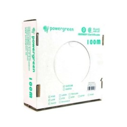 bobina de cable pepegreen cat5e 100m rigido 24awg cat 5e utp rigido 100mhz 100mbps red