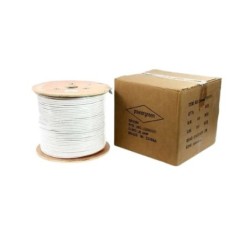 bobina de cable pepegreen cat6 blanco 100%cobre cat 6 utp exterior 23awg 305m red