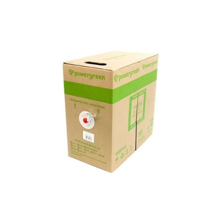 bobina de cable pepegreen cat6 100m exterior 24awg gris cat 6 utp exterior 305m red