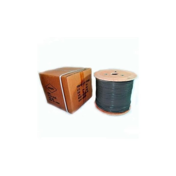 bobina de cable pepegreen cat6  305m negro 100%cobre negro cat 6 utp exterior 23awg 305m red