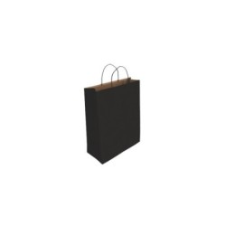 bismark bismark 329840 bolsa de papel negro  pack: 25 unidades