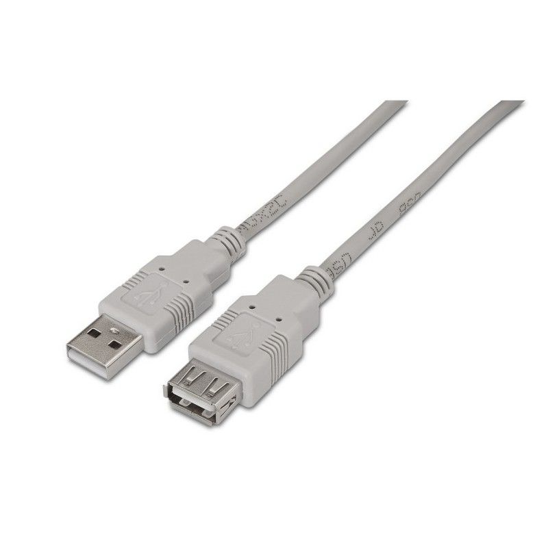 cable usb 2.0 aisens tipo a/m-a/h beige 3.0m