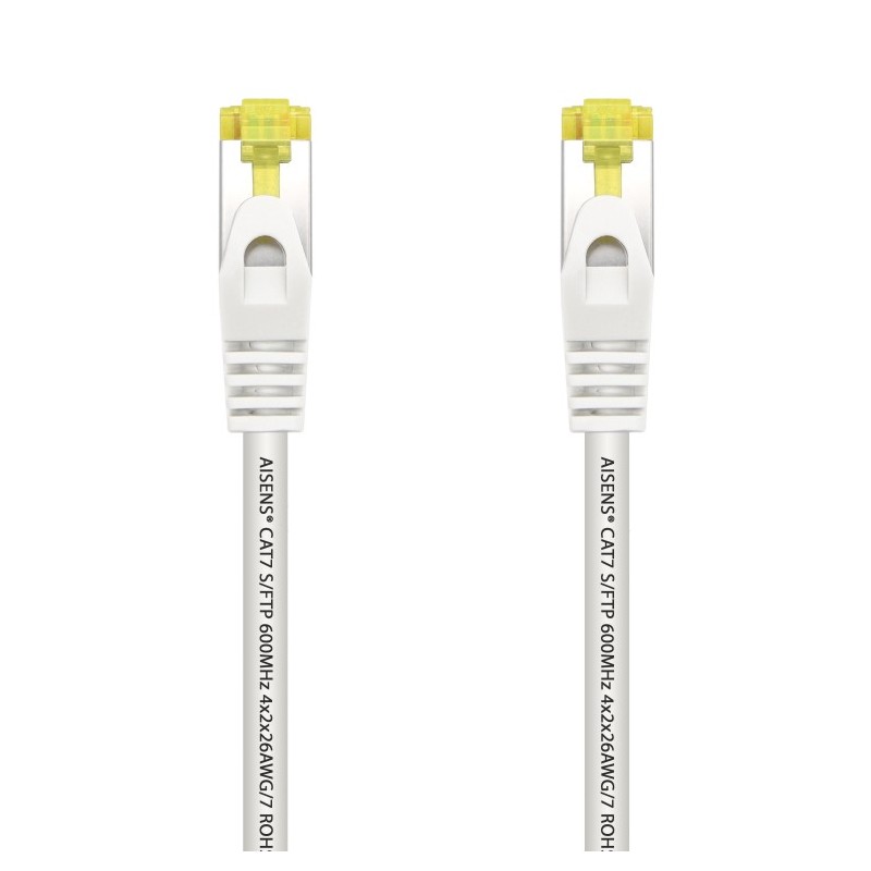 cable red aisens latiguillo rj45 lszh cat.7 sftp pimf 1.0m blanco