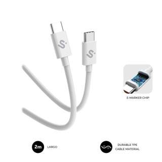 subblim subblim cable plus 100w c-c 2m white