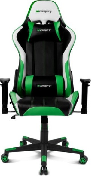 drift drift dr175 silla para videojuegos universal asiento acolchado negro, verde, blanco