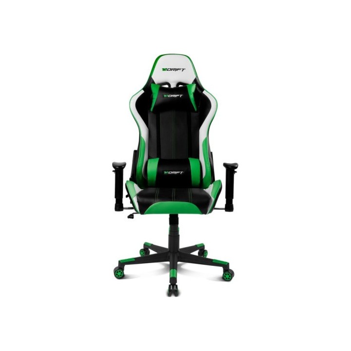 drift drift dr175 silla para videojuegos universal asiento acolchado negro, verde, blanco