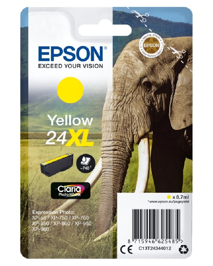 tinta epson 24xl amarillo