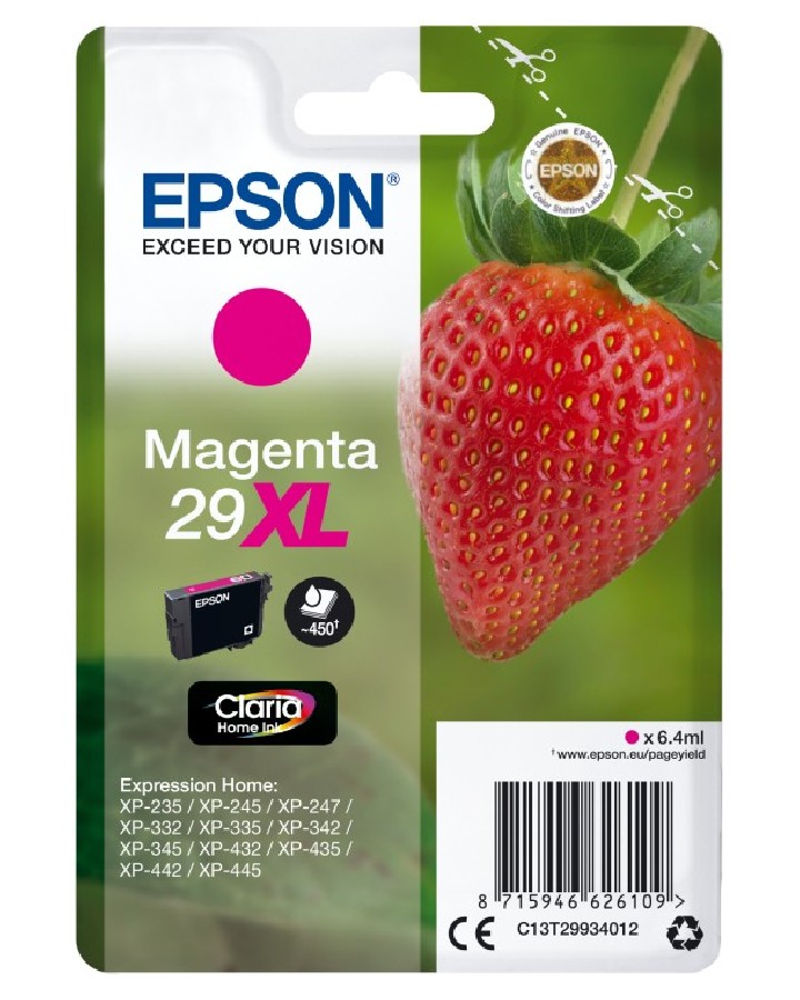 tinta epson claria 29xl magenta xp235 xp332 xp335 xp432 xp435