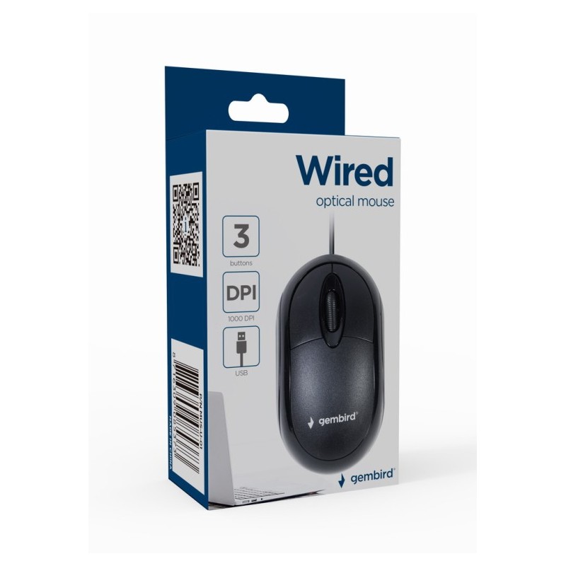 raton gembird mus-u-01 optico 1000 dpi negro usb