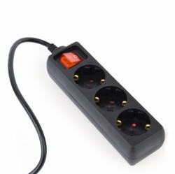 regleta sai gembird 3 schuko inter con fusible 10 a enc c14 cable 0 6 m negro