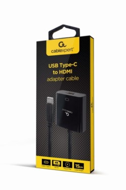 cable adaptador usb tipo-c a hdmi 4k 60hz 15 cm negro
