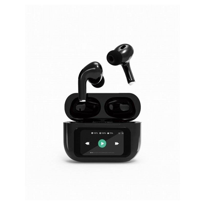 auriculares gembird tws-lcd-anc-01-bk negro bt