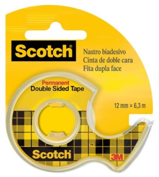 scotch rollo cinta adhesiva doble cara 12,7mm x 6,3m con dispensador 136d scoth 7100276528