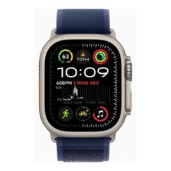 apple smartwatch apple watch ultra 2 gps + cell 49mm natural titanium case blue loop trail s - m