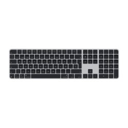 apple teclado apple magic keyboard inalambrico touch id + numerico teclas negras