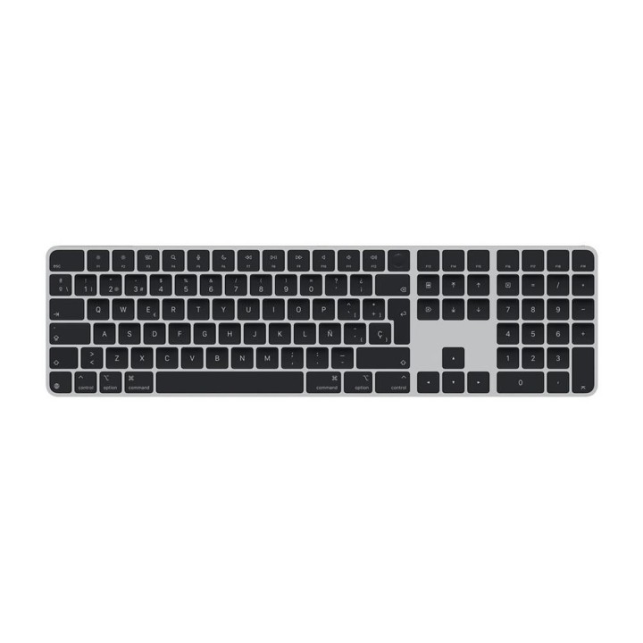 apple teclado apple magic keyboard inalambrico touch id + numerico teclas negras