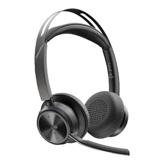 poly auriculares poly voyager focus 2 inalambrico negro