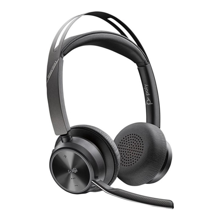 poly auriculares poly voyager focus 2 inalambrico negro