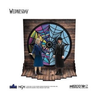mezco toyz pack 2 figuras mezco toyz wednesday 5 points wednesday & enid