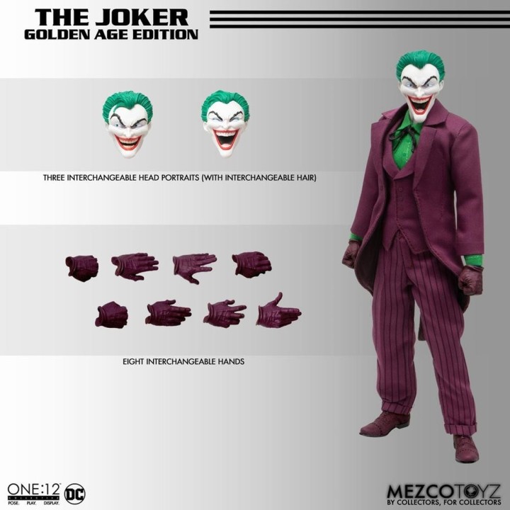 mezco toyz figura mezco toyz dc universe one:12 collective the joker golden age edition 17cm