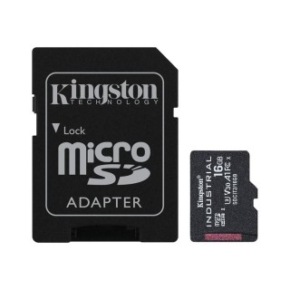 kingston tarjeta memoria micro sdhc 16gb kingston industrial uhs - i u3 cl10 + adaptador