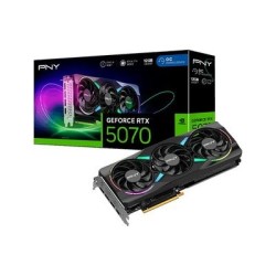 tarjeta grafica pny rtx 5070 12gb argb overclocked 3fan 3xdp 1xhdmi gddr7 dlss 4