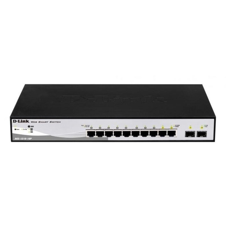 d-link dgs-1210-10p/e switch 8xgb poe 2xsfp